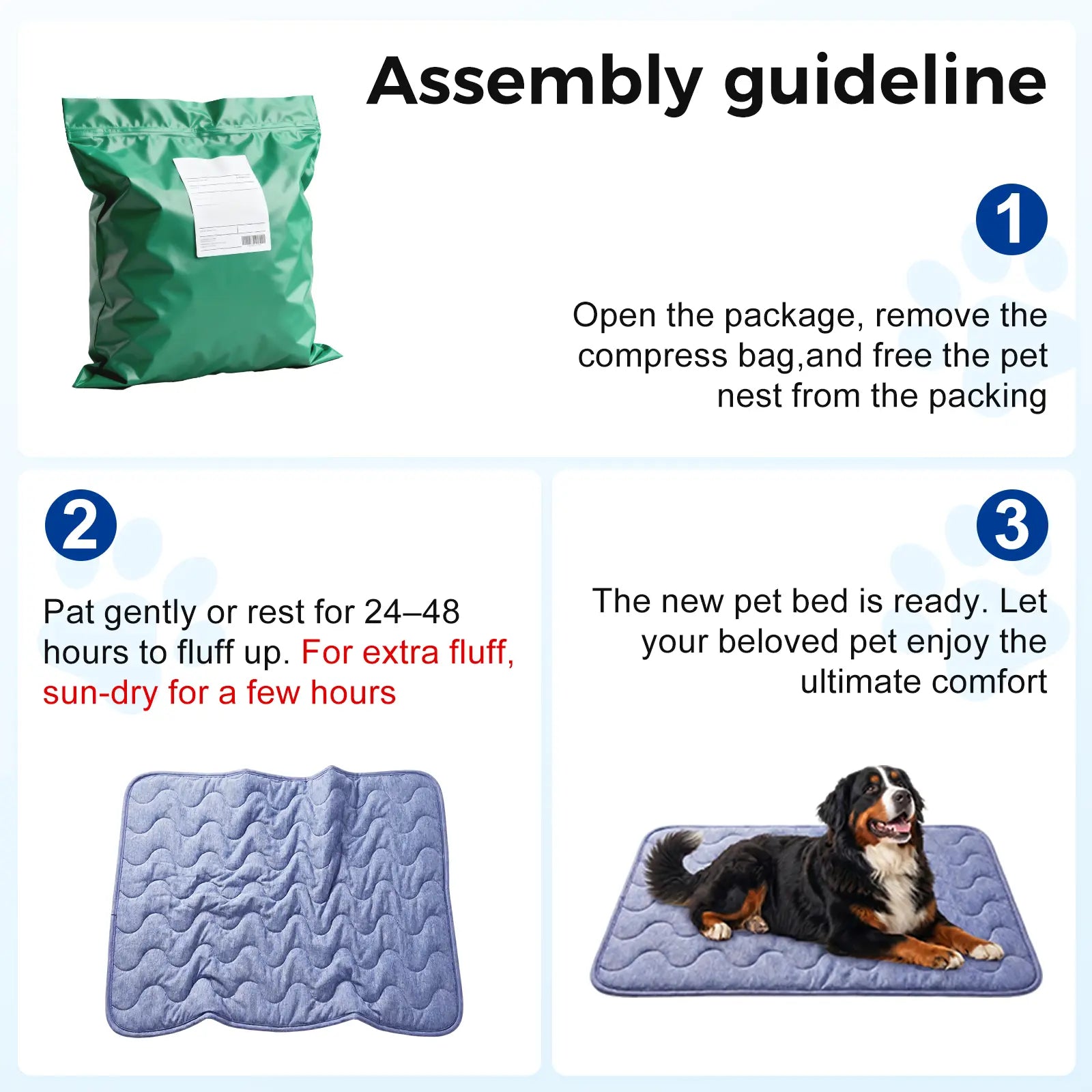 Cooling Mat for Dog, Washable Pet Cooling Pad, No Gel, No Electric, Non-Slip Summer Crate Bed for Large Dogs