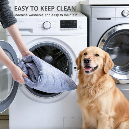 Cooling Mat for Dog, Washable Pet Cooling Pad, No Gel, No Electric, Non-Slip Summer Crate Bed for Large Dogs