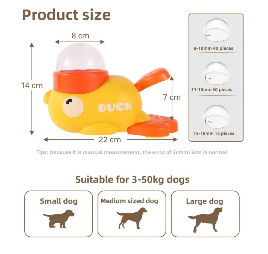 Cat Puzzle Treat Dispenser Toy, Interactive Duck-Shaped Food Slow Feeder for Cats and Small Dogs Enrichment, IQ Training and Exercise 8.6 Inches, Durable Duck, Cat Snacktime, Pet Gift Small Medium Dog Tiktokshopspringglowup Summervibes Petlovers Summer