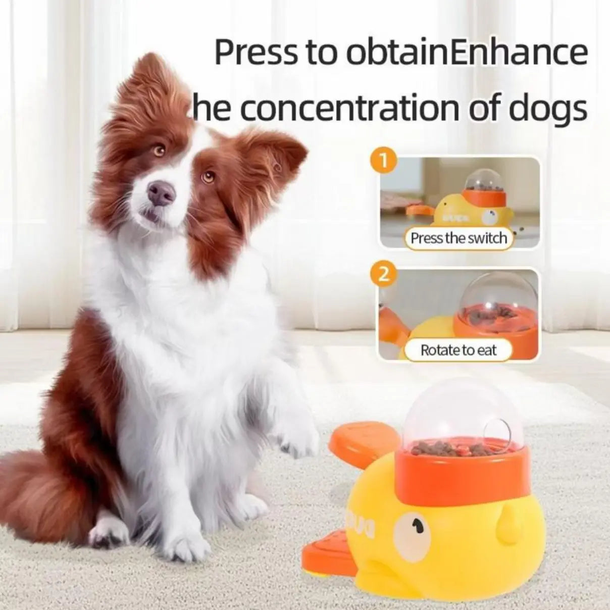 Cat Puzzle Treat Dispenser Toy, Interactive Duck-Shaped Food Slow Feeder for Cats and Small Dogs Enrichment, IQ Training and Exercise 8.6 Inches, Durable Duck, Cat Snacktime, Pet Gift Small Medium Dog Tiktokshopspringglowup Summervibes Petlovers Summer